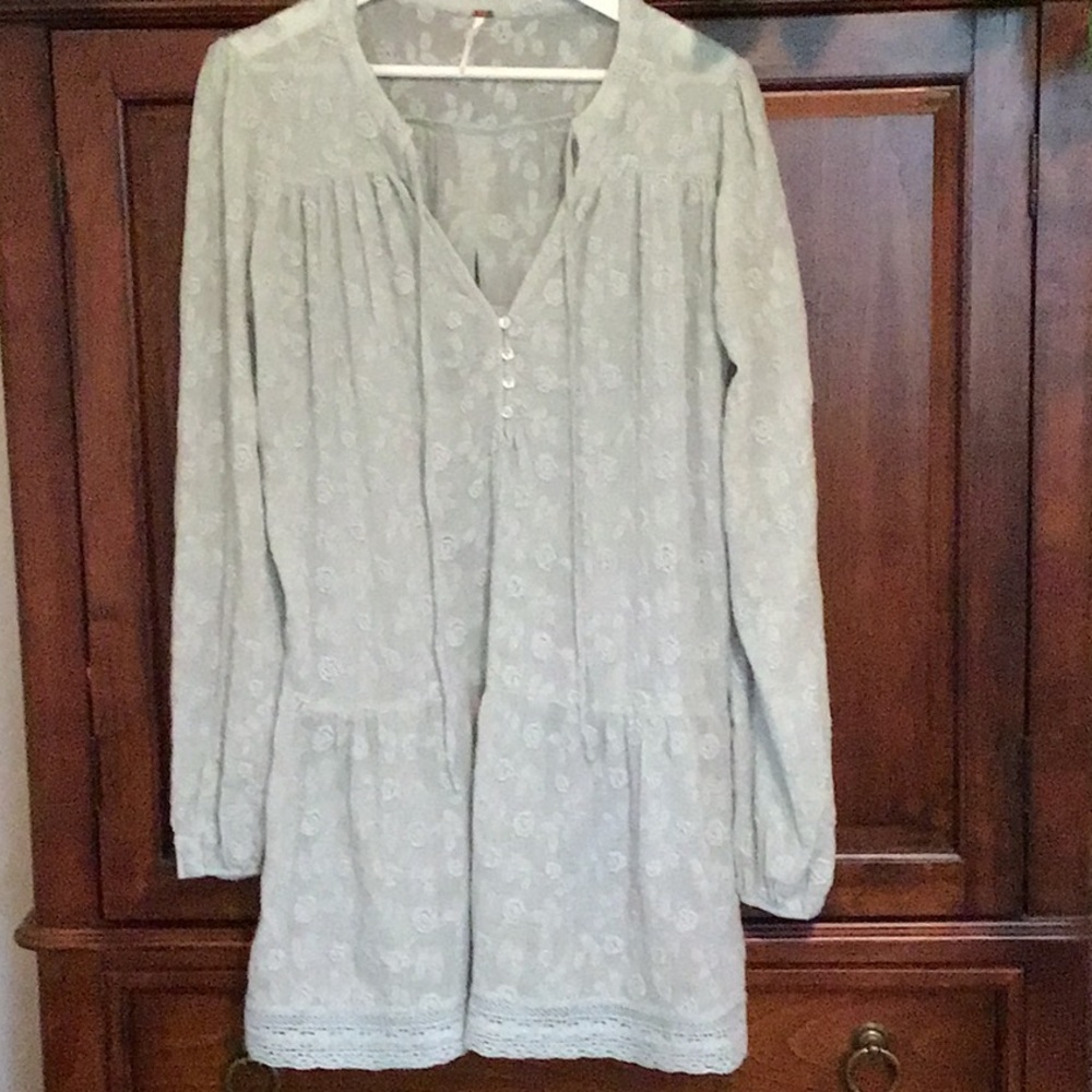 Free People boho embroidered dress Sz XS